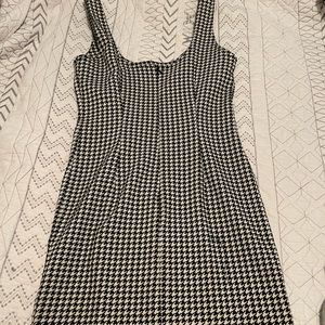 Black and white mini dress
